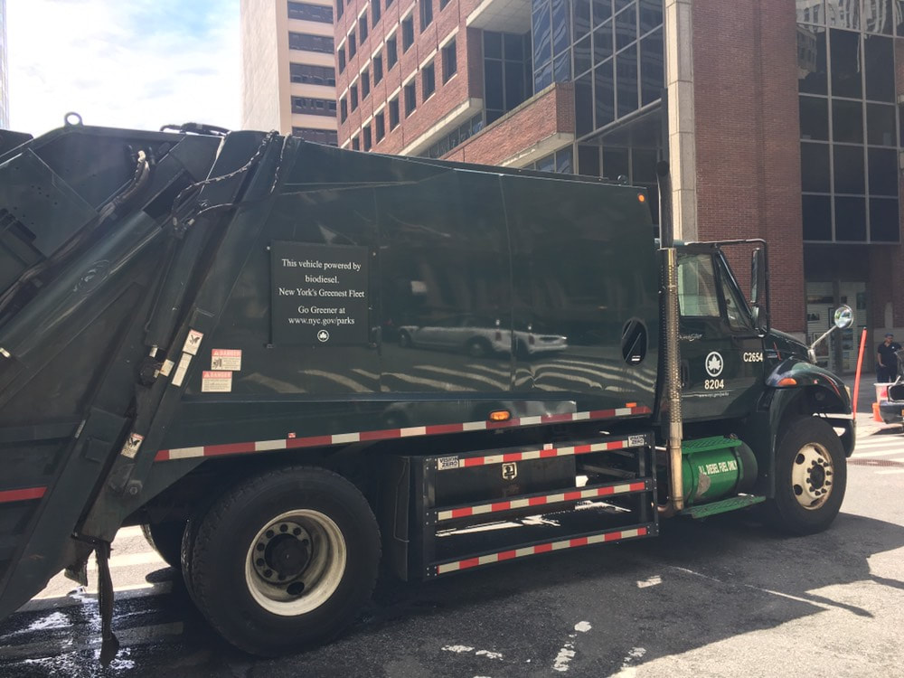 NYC Parks truck using biodiesel