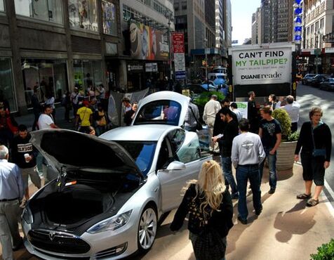 Alternative vehicle showcase in Times Square