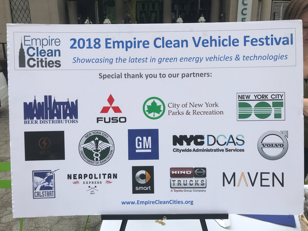 Empire Clean Cities poster at the 2018 Empire Clean Vehicle Fesival